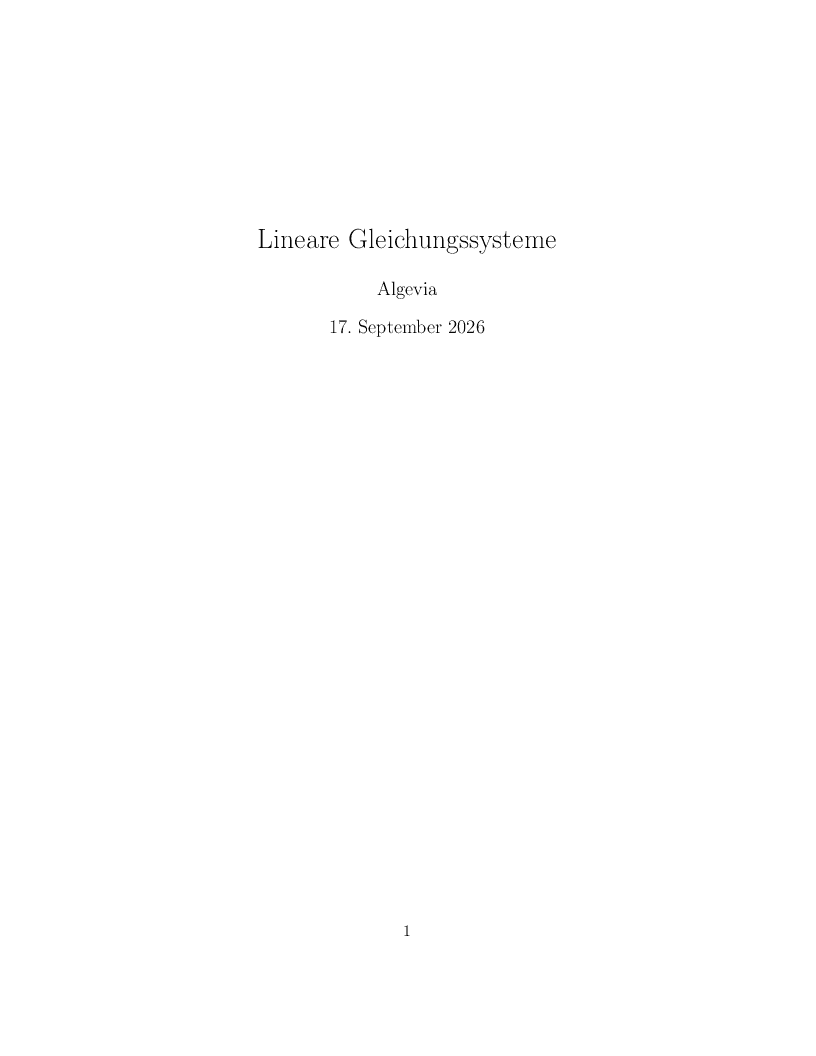 Cover: Systems of linear equations